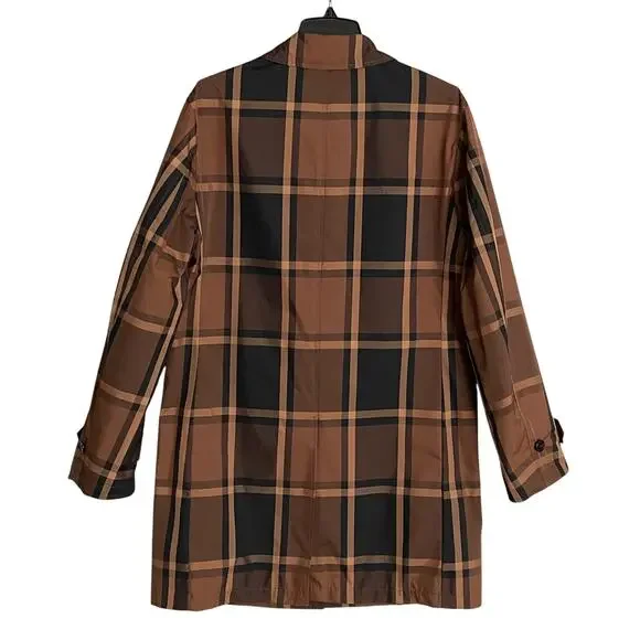 Lauren Ralph Lauren Men's 36 Regular Raincoat Stanza Brown Check NEW - Picture 6 of 15